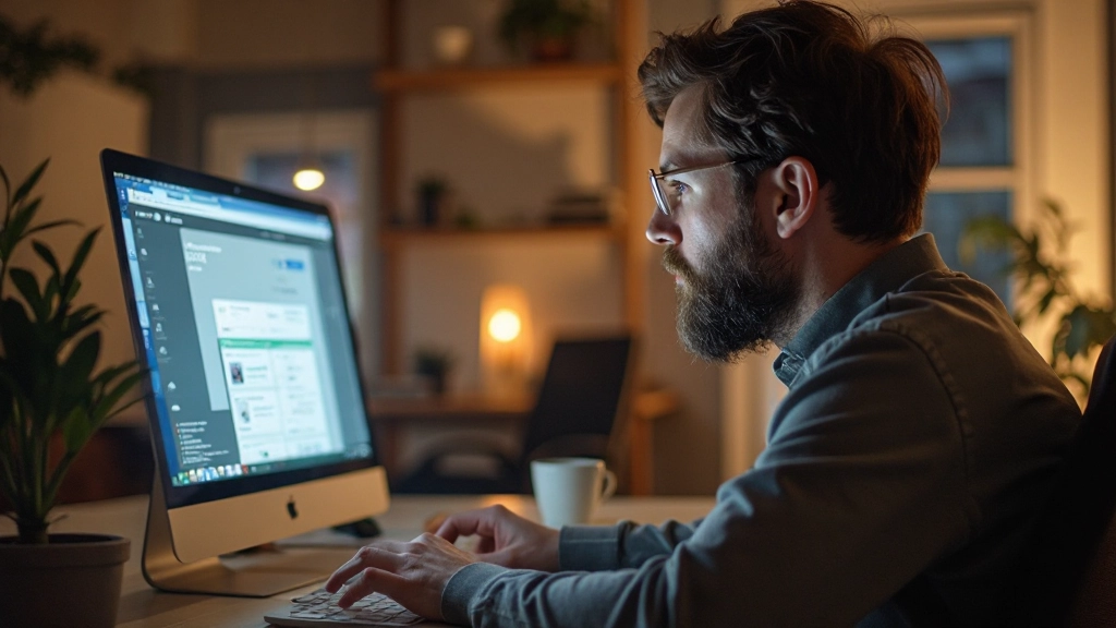 Utilizador com deficiência visual a navegar website com leitor de ecrã